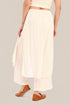 Pants with an embroidered asymmetric skirt